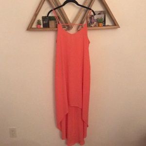 Lush Coral High-Low Dress
